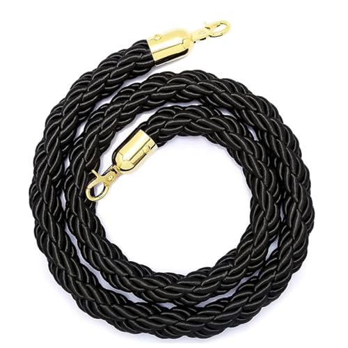 Corde de barrière avec mousquetons pour organiser une séparation de file d'attente