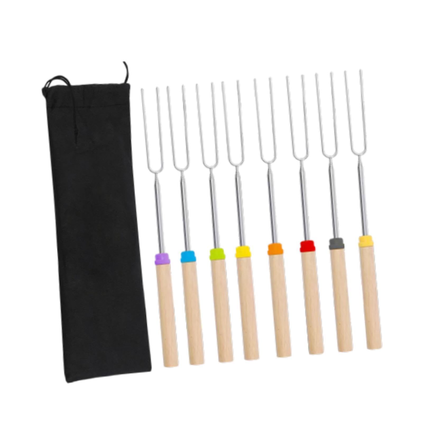 Guimauves bâtons de rôtissage Sharplace brochettes de barbecue rétractables saucisses BBQ
