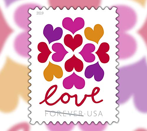 Your Forever Stamps Love Heart Blossom Postage Stamp Additional 10# Business Envelope (Sheet of 20 Stamps)