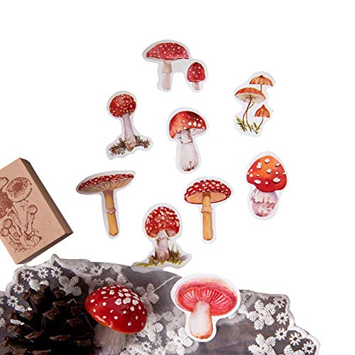 Preisvergleich Produktbild Pilz-Sammlung Boxed Sticker Vintage Aufkleber DIY Dekoration selbstklebendes Sammelalbum Aufkleber Büro Schulbedarf 45pcs