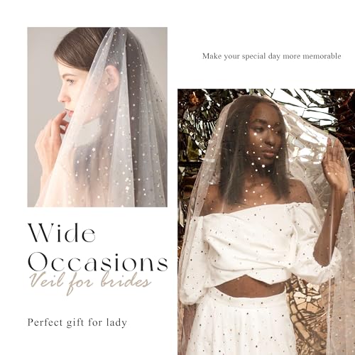 Velo de novia blanco glitter largo tul estrellas bachelorette party 2