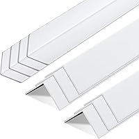 Sasylvia 10-Pack Vinyl Wall Corner Protectors 1-1/8" x 48" Guards - Scratch-Resistant Trim for Doors, Tables, Furniture & Cabinets