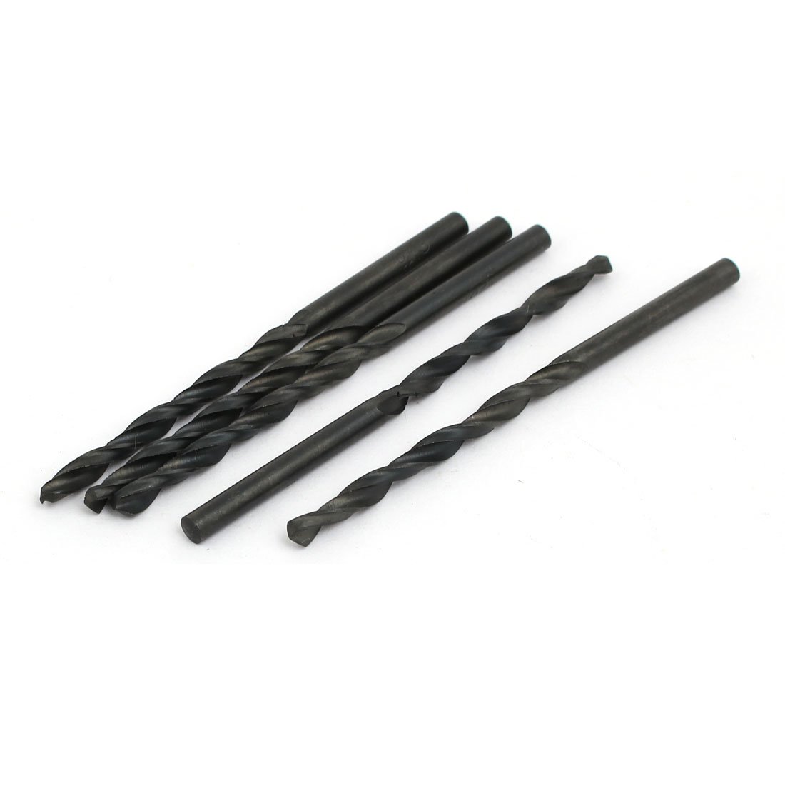 Aexit 3.2mm Dia Tool holder HSS 2-Flute Straight drill hole Twist Drill Bit Black Drilling Tool 5pcs Model:90as345qo601