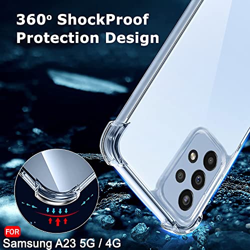 Image of TheGiftKart Transparent Crystal Clear Back Cover Case for Samsung Galaxy A23 4G / A23 5G | Shockproof Soft TPU Case | Cushioned Edges for Ultimate Protection Back Cover Case (TPU, Transparent)