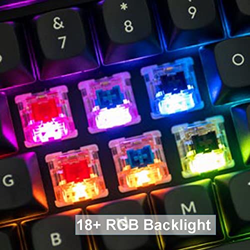 Image of Keychron V3 TKL 80% Layout Custom Wired Mechanical Keyboard, 87 Keys RGB Backlight QMK /VIA Programmable Macro, Hot Swappable K Pro Red Switch PBT Keycaps for Mac Windows (Carbon Black)
