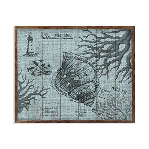 Cadre en bois thème de la mer déco murale vintage cuisine lit