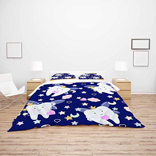 Housse de couette double confortable en microfibre polyester CHEHONG King facile à laver