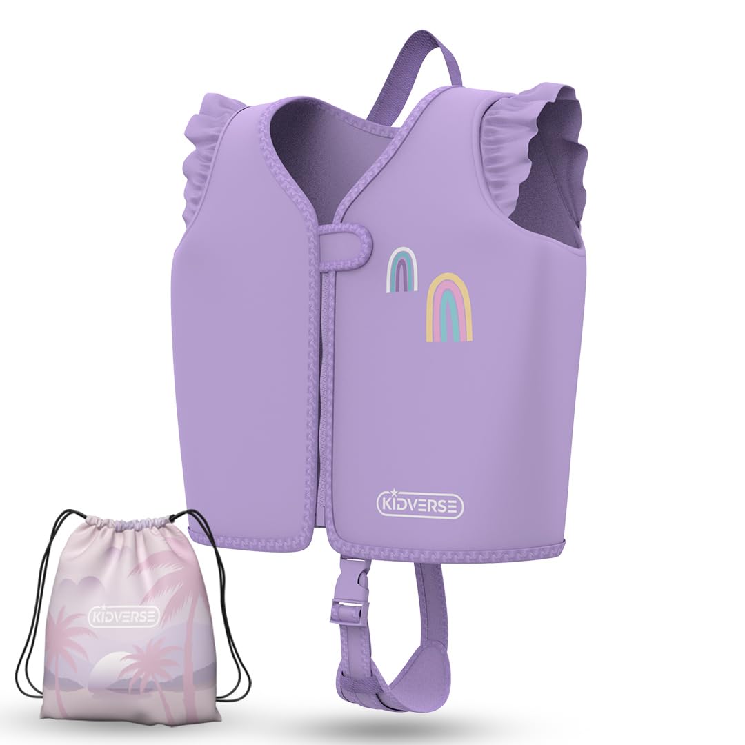 KIDVERSE gilet galleggiante per bambino 2-6 anni - Ausilio al nuoto certificato TÜV - giubbotto galleggiante bambino per imparare a nuotare - Per maschi e femmine