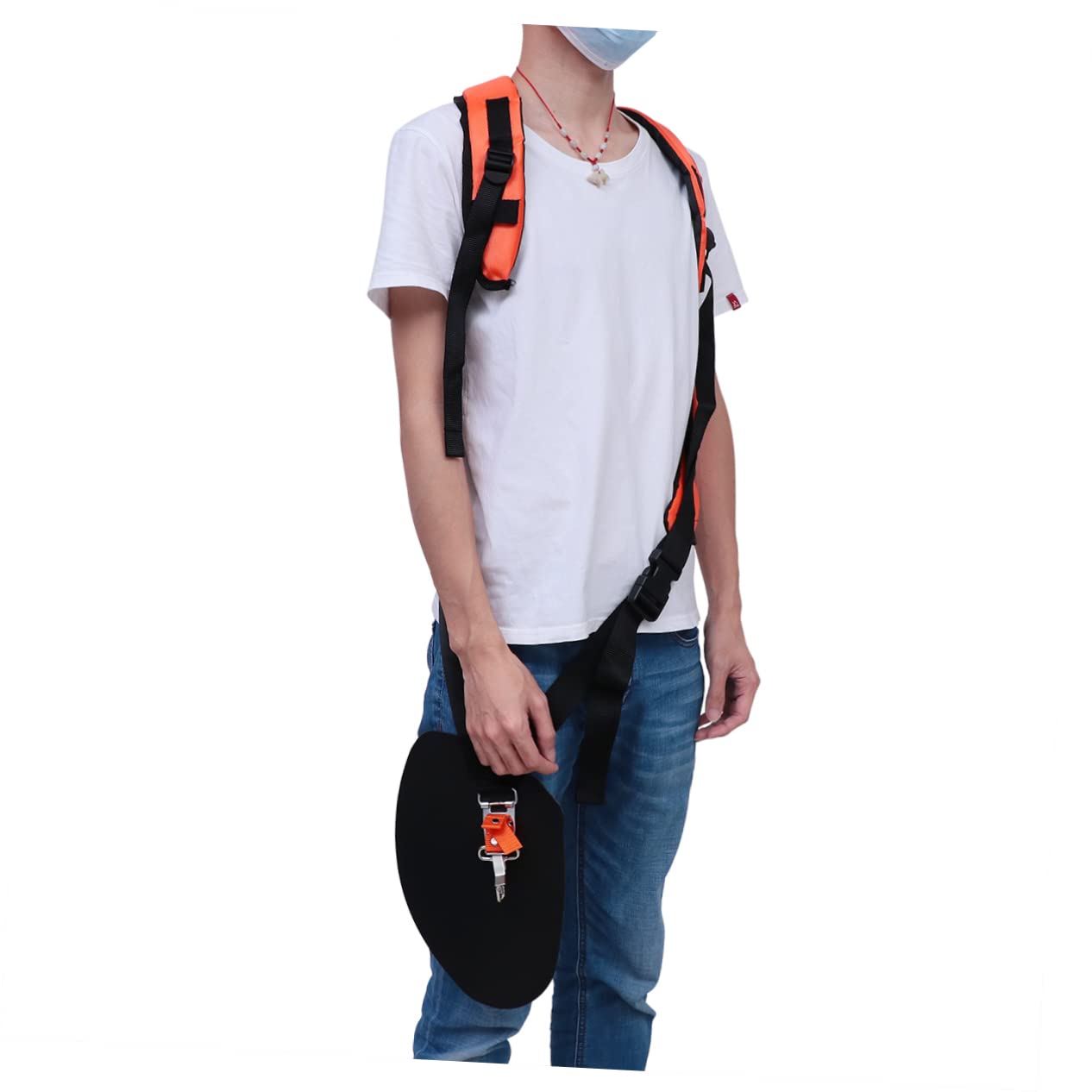 Toyvian Imbracatura Imbottita per Decespugliatore Forma di y Doppia Tracolla Regolabile Resistente e Antiusura Adatta per Utensili Agricoli Pesanti e Motoseghe