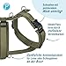 Petlando Hundegeschirr gepolstert, Mesh Y-Comfort, weich, stufenlos verstellbar, besonders leicht & atmungsaktiv, fellschonend, ergonomisch, Brustgeschirr für mittelgroße Hunde, Olive, M