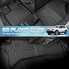 FIILINES Floor Mats for Jeep Cherokee 2016-2023 All Weather TPE Floor Liners Waterproof Durable 1st & 2nd Row Liner Set Cherokee Accessories (Black)