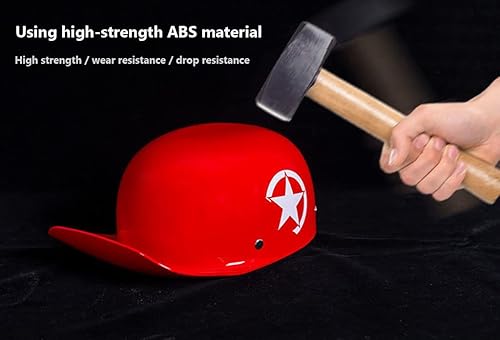 Miniatura 2 de Medio casco de motocicleta de perfil bajo, aprobado por DOT de calle, casco de motocicleta retro ligero de cara abierta, casco de motocicleta ATV