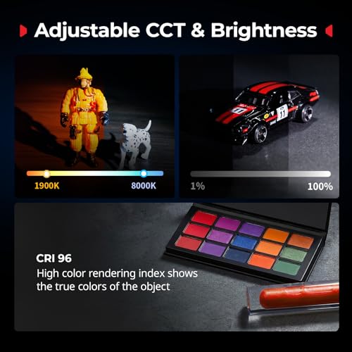 Image of SmallRig RF 05B Portable LED Photography Flashlight 1900K-8000K, 2600mAh 5W-8W Zoom Video Light with Gobos Film Slides Filters Barndoor Spotlight Snoot Diffuser for Content Creators, IP65 Rating -6137