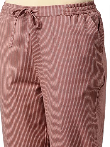 Image of GO COLORS Ikat Print Beige Printed Pencil Pant for Women | Breathable, Side Pocket