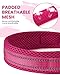 PETTOM Hundehalsband Verstellbare Nylon Hunde Halsband Atmungsaktives Reflektierend Halsband (Rose M)