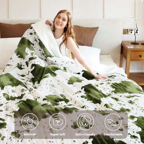 Image of Heated Blanket Queen Blanket - Fast Heating Electric Blanket, Soft Flannel Heated Throw with 4 Time Settings,10 Heating Settings, Warm Gifts for Women & Mom & Grandma