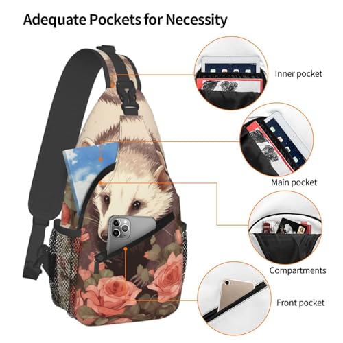 Mochila tipo bandolera negra para uso urbano miniatura 3
