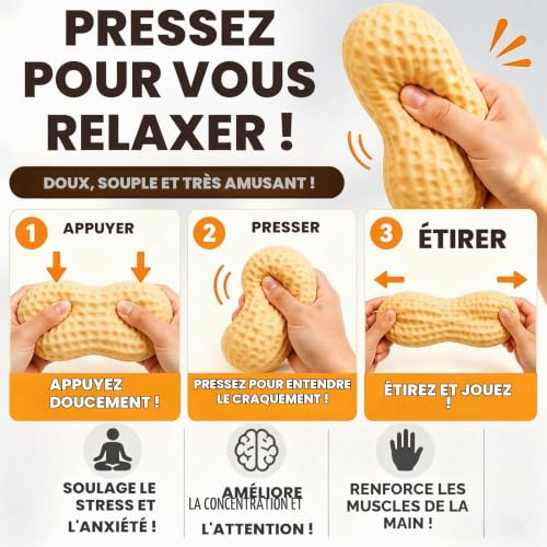 TYLUSPA 1pcs Squishy Cacahuète Crunchy 1, vue 4 sur 6