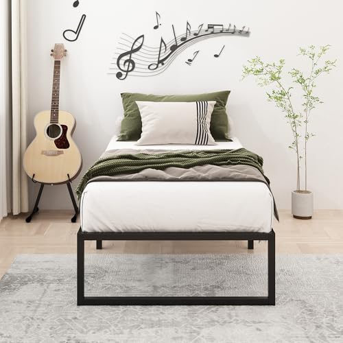 Lutown-Teen LTT-01T 14 Inch Twin Bed Frames Heavy Duty Metal Twin Size Platform Bed Frame No Box Spring Needed thumb #3