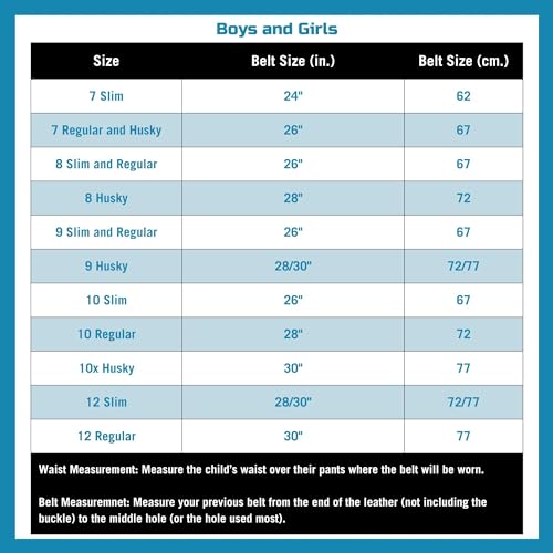 3D Boy's Buck Lace Floral Belt, Size 22, Black