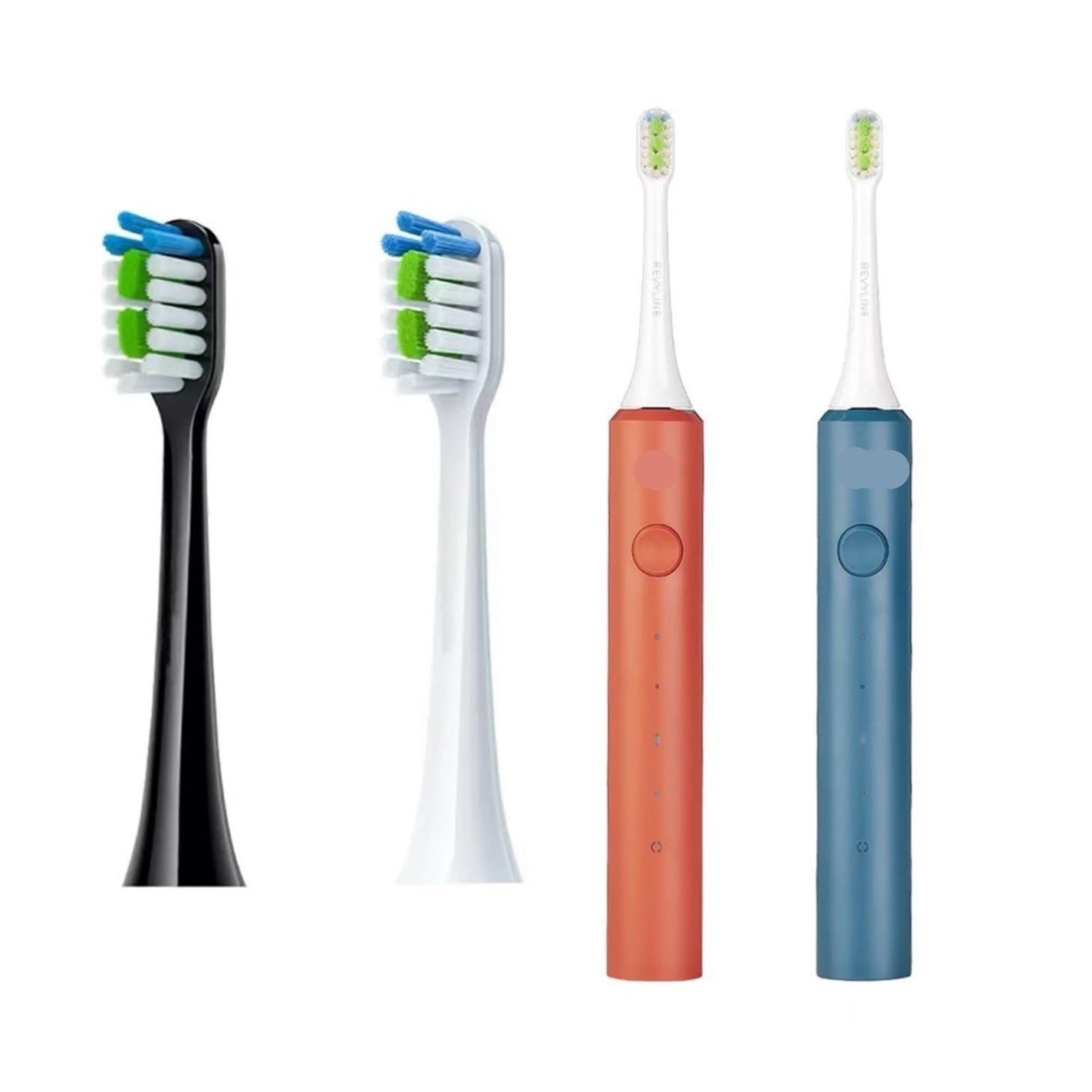 muyihui Wymienne główki szczoteczek do zębów dla RL040 /RL040 t03s akcesoria elektrycznych dysze włosie(8PCS WHITE)