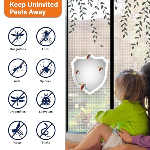 Image of Magnetic Screen Door, Door Screen Magnetic Closure-Keeps Bugs Out Let Breeze in, Heavy Duty Mesh - Pet and Kid Friendly, Works with Front Doors, Sliding Doors Fit Door Size 38 x 82 in