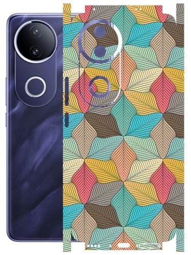 Image of AtOdds - Full Body Back Screen Guard Protector Film - Lamination Wrap Skin Sticker Compatible with VIVO T4R (5G) | Scratchproof Matte Finish (Autumn)