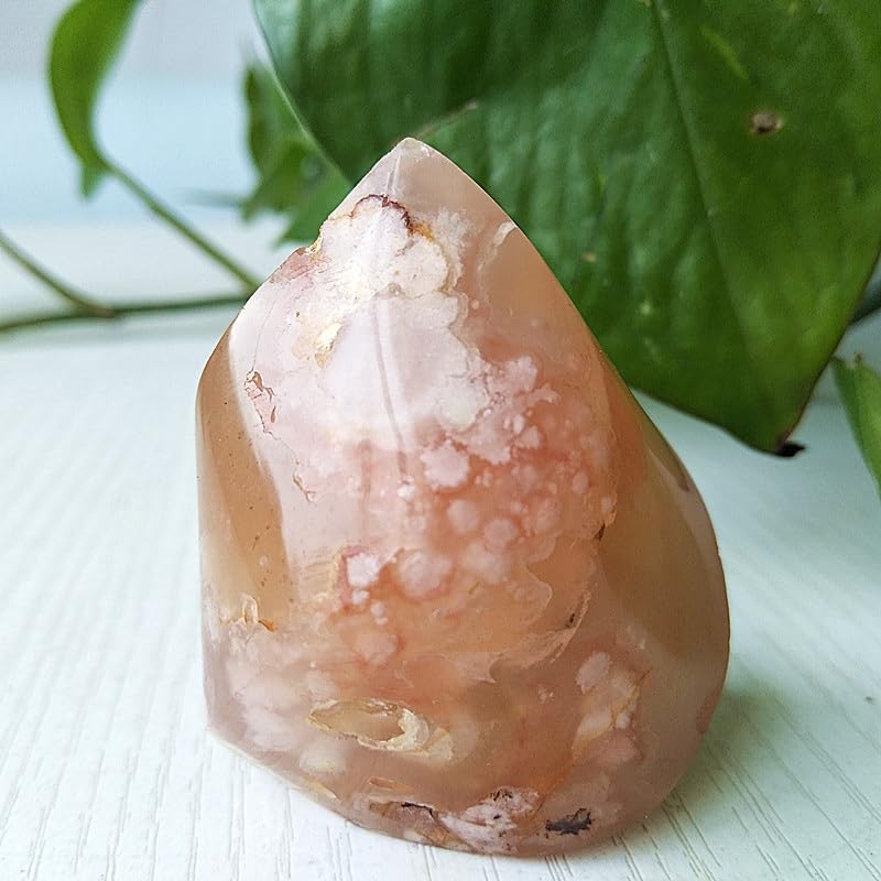 Amazon.co.jp: 天然水晶の原石 天然石クリスタル桜瑪瑙炎家の