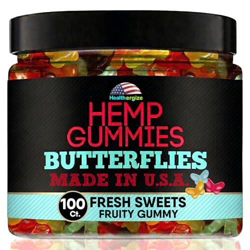 Hemp Gummies for Sleep-Delicious Butterflies Gummy Bears-Fresh Fruity Flavors-Natural Candy Edibles...