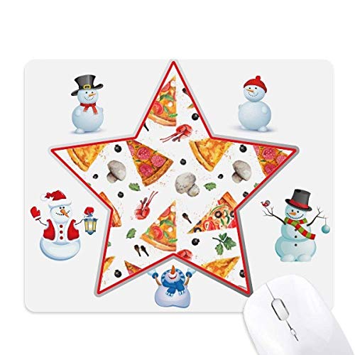 Tapis de souris pizza schéma bonhomme de neige pour éviter la fatigue du poignet