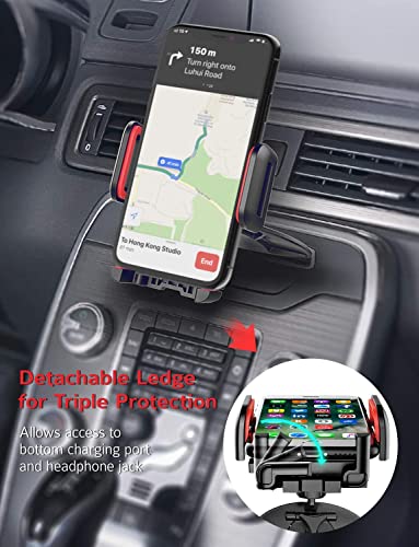 Cell Phone Holder For Car, Cd Slot Car Phone Mount, One Button Release Easy Installation Cd Player Car Phone Holder Mount Compatible With Iphone14 13 12 Mini 11 Pro Xr Xs Max Galaxy S20 S20+ S10 Red #TOP5