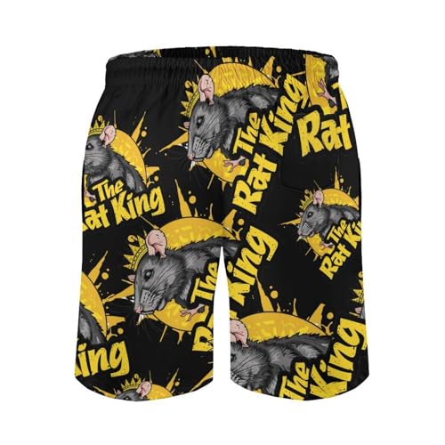 The Rat King Cute Men's Swim Trunks Lightweight Bathing Suit Board Shorts Hawaiian Beach Swimwear2