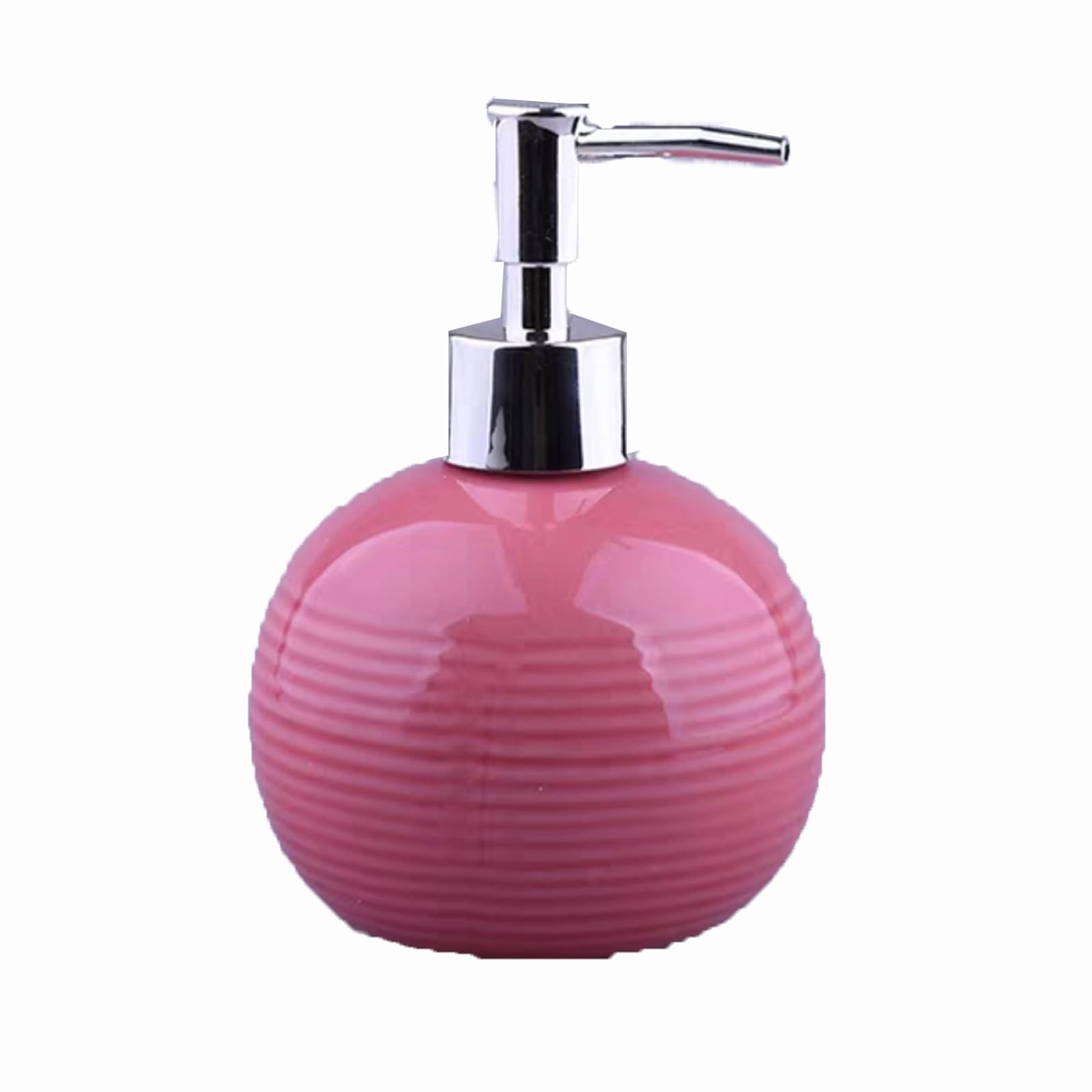 Kxaoxgrc Rose Glass Soap Lotion Dispenser Set, Ceramic Hand Soap Dispenser Multicolor 350Ml For Hotel Bathroom Kitchen(Rose)