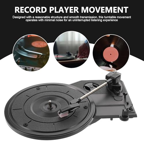 Tocadiscos de vinilo vintage SECFOU para ambientar tu salón con música 3