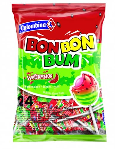 BON BON BUM SANDIA 24 UNIDADES/BOLSA | Explosión Frutal Bon Bon Bum Sandía(24 unidades)