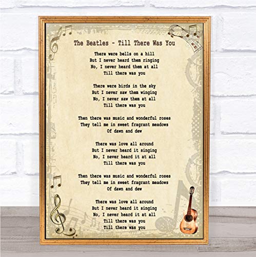 Till There was You Song Lyric Quote Print