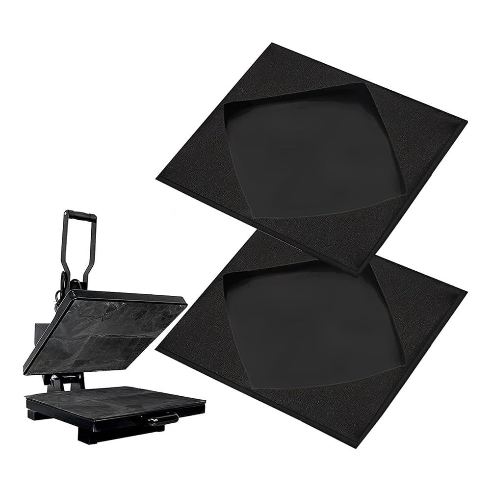 2 PCS Cubierta de Envoltura de Placa de Prensa de, Protector Resistente Al para Proteger la MáQuina de Prensado de por SublimacióN A Negro
