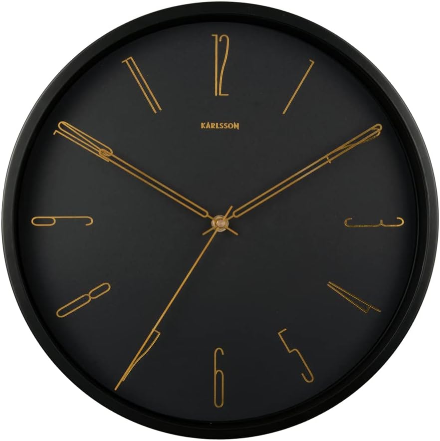 Karlsson Belle Numbers Wall Clock 35cm - Black