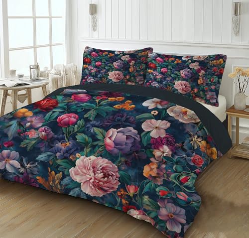 Housse de couette lavable grand teint pour lit junior 140x200cm microfibre douce