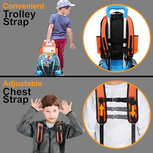 Bear Travel Backpack for Kids 4-8, Fun Cute Colorful 8.5L Lightweight Airplane Backpack with Tablet Sleeve and Chest Strap, Orange4