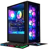 STGAubron Gaming Desktop PC, Radeon RX 580 16G GDDR5, AMD Ryzen 5 PRO 2400G up to 3.9G, 16G DDR4, 512G SSD, 600M WiFi, BT 5.0, RGB Fan x 6, RGB Keyboard & Mouse & Mouse Pad, W10H64