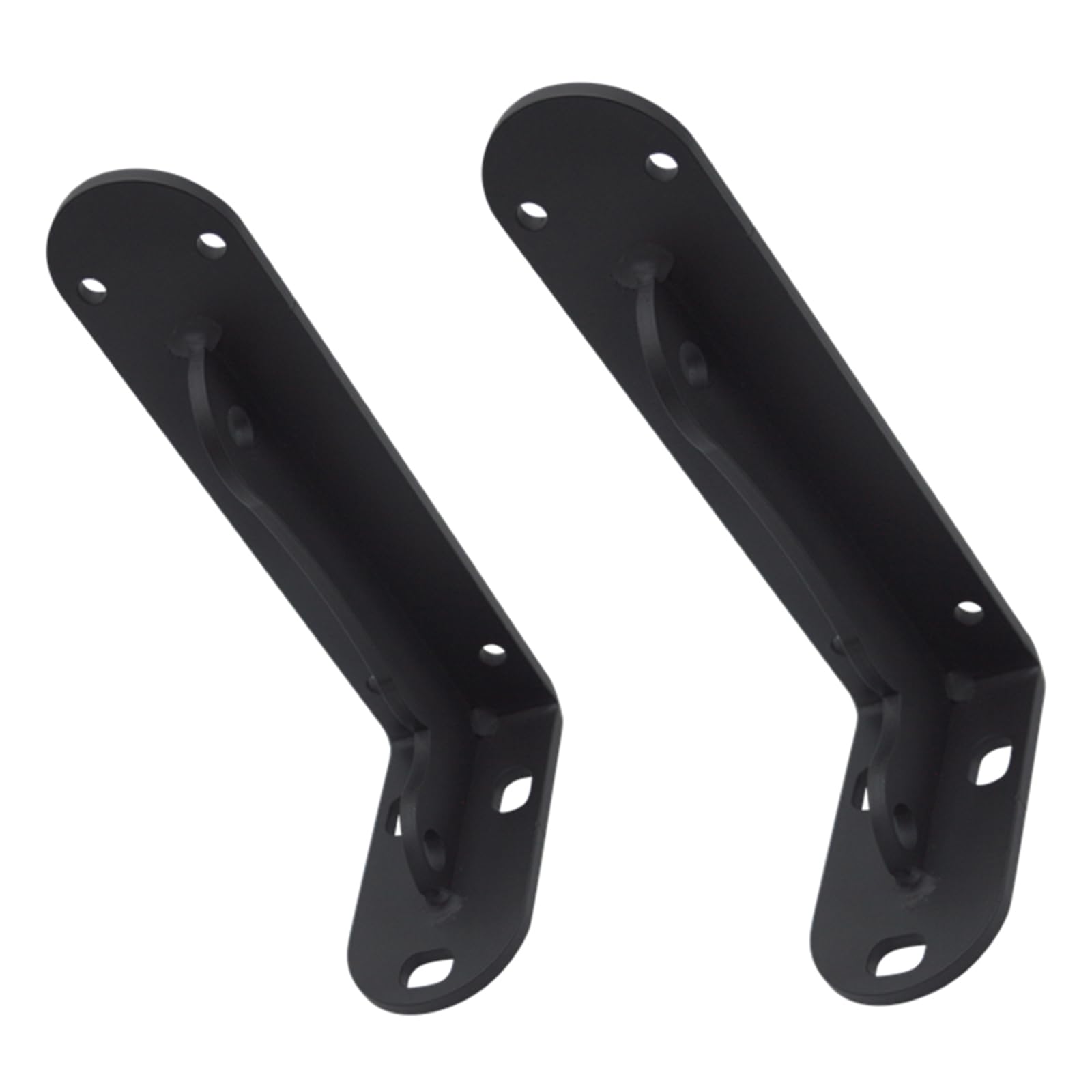 2x Staffe per Mensole Galleggianti da Parete,Supporti per Mensola Pesanti in Ferro,Reggimensole da Muro a L,Staffe per Libri Scaffale da Cucina Espositore,con Viti,Nero (55cm x 15cm)
