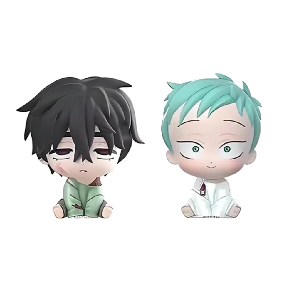 Gooyeh Ivan Till Figure Mini Anime Ivan Action Figure 6 CM Sitting Pose Anime Statue Collectibles Desktop Home Decorations 2PCS
