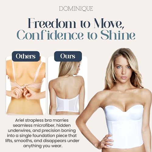 Image of Dominique Women's Ariel 8541 Longline Strapless Bra - Low Back, Hidden Underwire, Convertible - Lingerie for Women