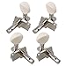 BQLZR 2R2L Tuning Peg Machine Head Tuners 4 String Guitar with creamy-white Button