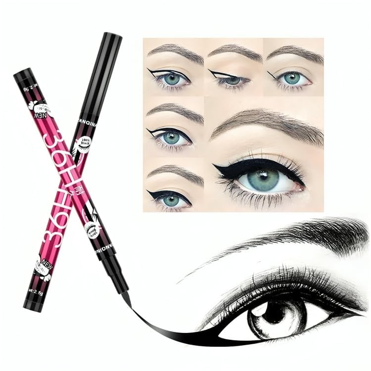 Image of 8-in-1 Complete Makeup Combo Kit for Women - Includes 18-Color Eyeshadow Palette, Full Coverage Foundation, Primer, Hydrating Face Mist, Eyeliner, Eyebrow Pencil, Liquid Lipstick & Beauty Blender