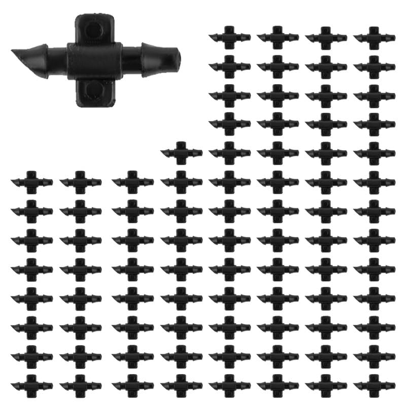 Cinagro 4mm Pin Connector for Drip Irrigation, Leak-Proof Plastic Pipe Connectors, UV Resistant, Durable & Reusable Garden Watering Accessories, Drip Irrigation Accessories, Pack of 100-picture-16