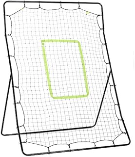 HOMCOM Unisex-Youth Rebounder Net Kids Adults Soccer Football Game Spot Baseball Softball Training Aid Practise Target Strike Shot Goal Play, Black, One Size