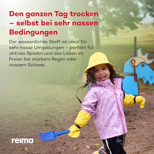 Reima - Rainy Regenhut für Kinder - wasserdichter Kinder Regenhut mit Ohrenschützern, Nackenschutz, verschweißten Nähten, leichtem Polyester, reflektierenden Details, maschinenwaschbar, Yellow, 054