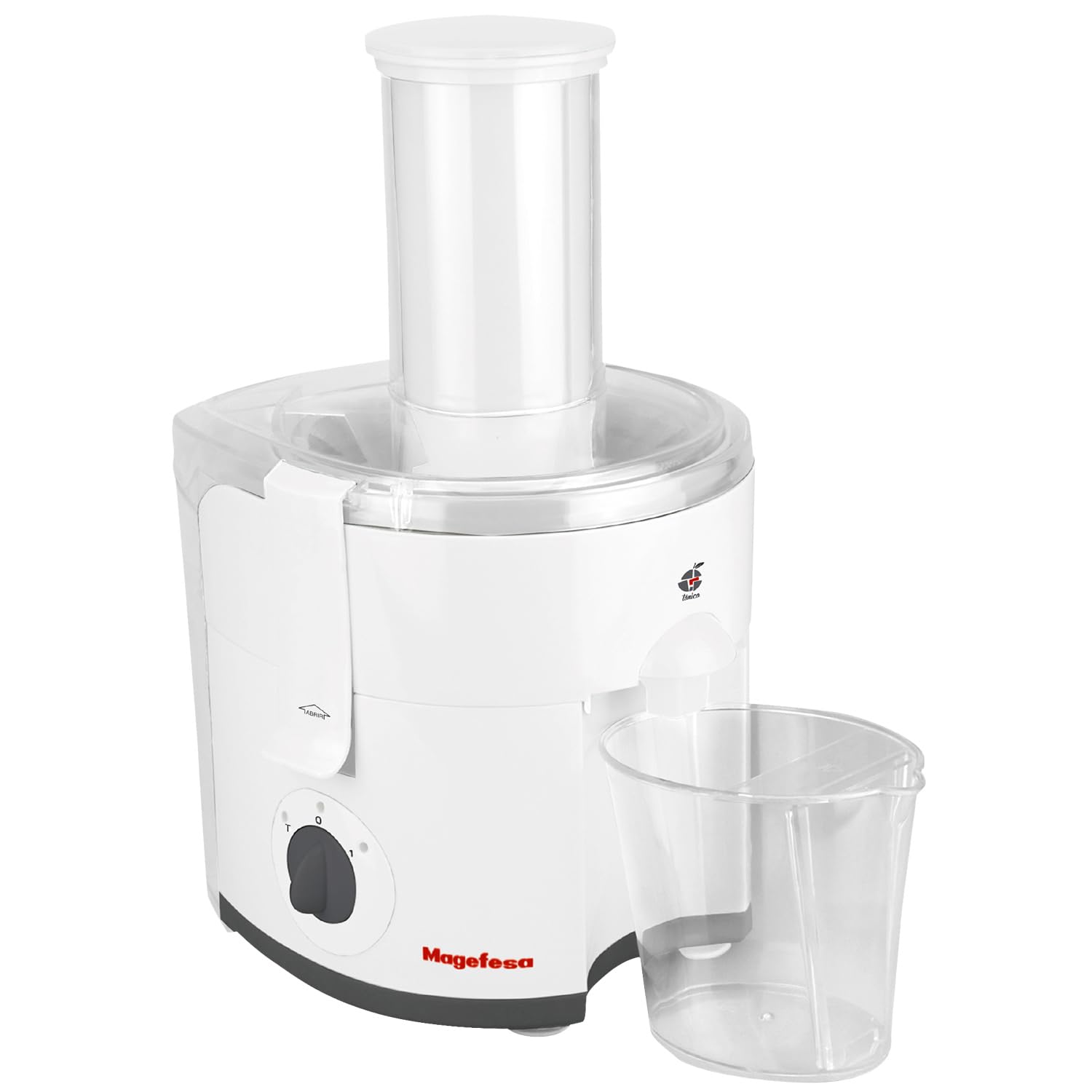 Magefesa Tonico - Extractor de Jugo, 600W, Función Turbo, Tamiz de Acero Inoxidable, Depósito de Pulpa, Limpieza Sencilla, Base Antideslizante